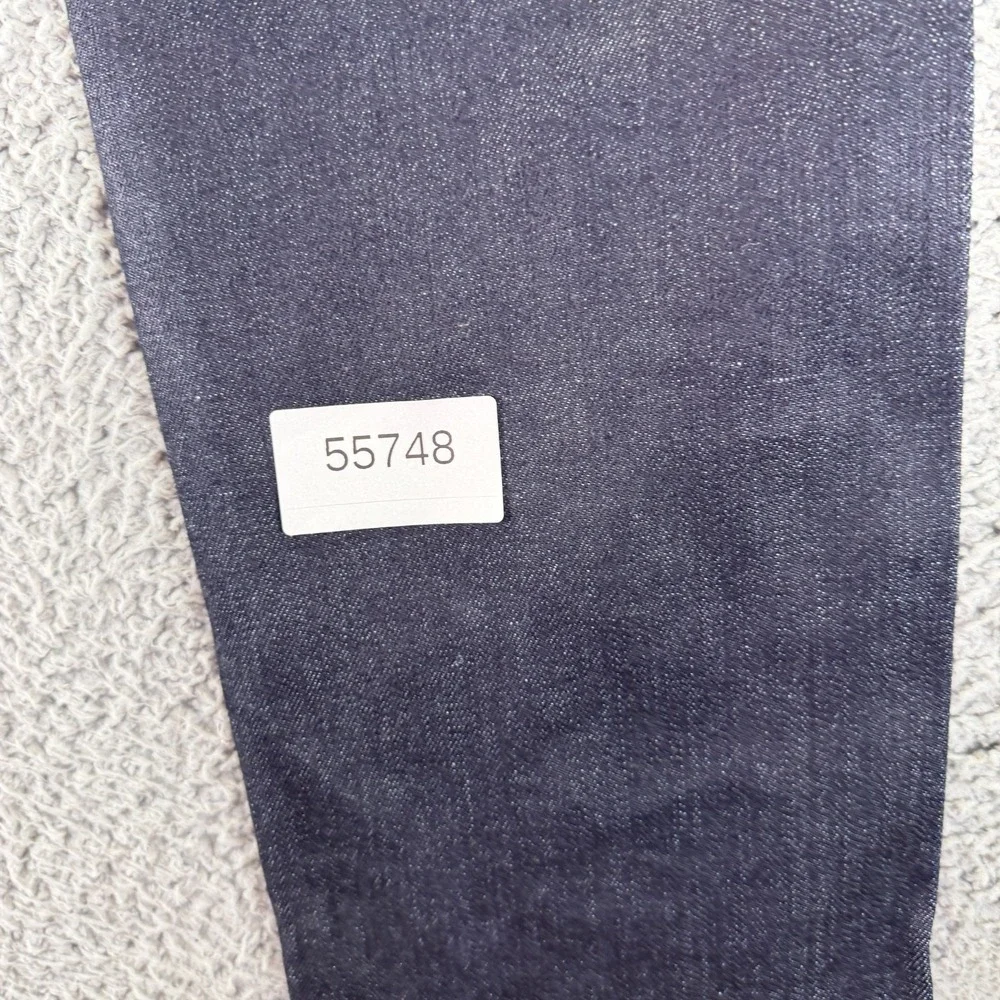 Uniqlo Jeans Men's 34x31 Black Cotton Denim Straight Dark Wash Workwear Stretch